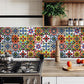 4" x 4" Festival Brights Mosaic Peel and Stick Removable Tiles