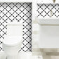 4" X 4" Black and White Tri Peel and Stick Tiles